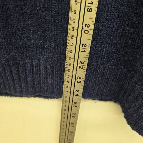 Charter Club By Jame Justin Navy Blue Noah's Ark Wool Blend Cardigan Size Small - Picture 6 of 8